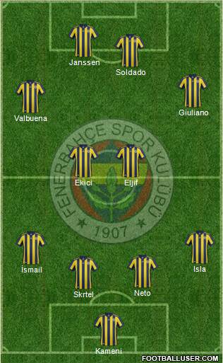 Fenerbahçe SK Formation 2017