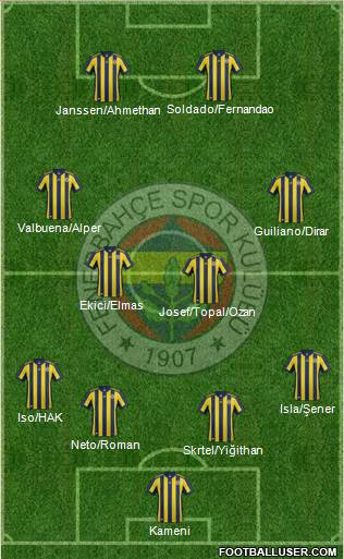 Fenerbahçe SK Formation 2017