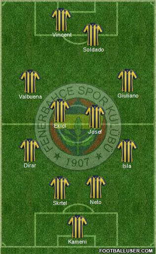 Fenerbahçe SK Formation 2017