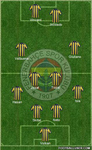 Fenerbahçe SK Formation 2017