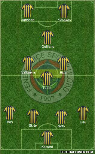 Fenerbahçe SK Formation 2017