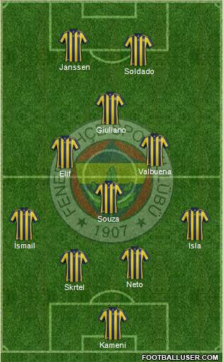 Fenerbahçe SK Formation 2017