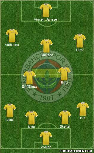 Fenerbahçe SK Formation 2017