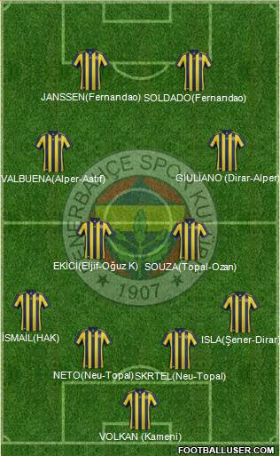 Fenerbahçe SK Formation 2017