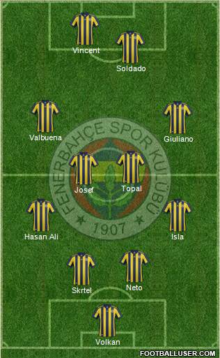 Fenerbahçe SK Formation 2017
