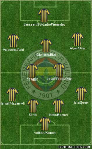 Fenerbahçe SK Formation 2017