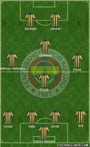 Fenerbahçe SK Formation 2017