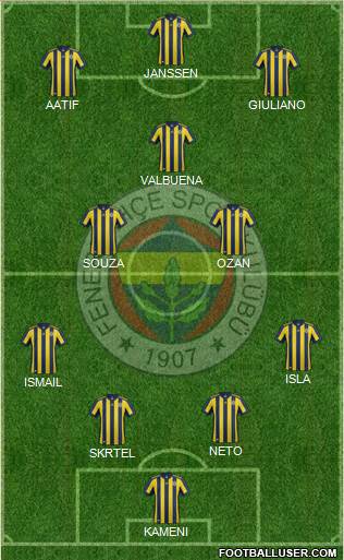 Fenerbahçe SK Formation 2017