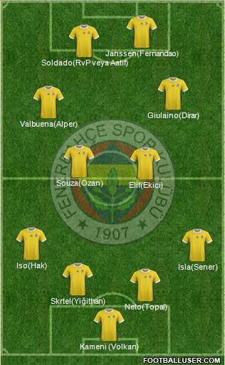 Fenerbahçe SK Formation 2017