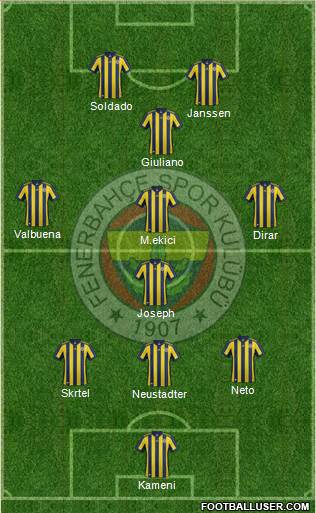 Fenerbahçe SK Formation 2017