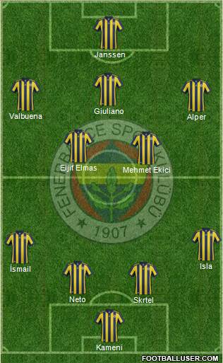 Fenerbahçe SK Formation 2017