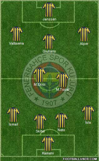 Fenerbahçe SK Formation 2017