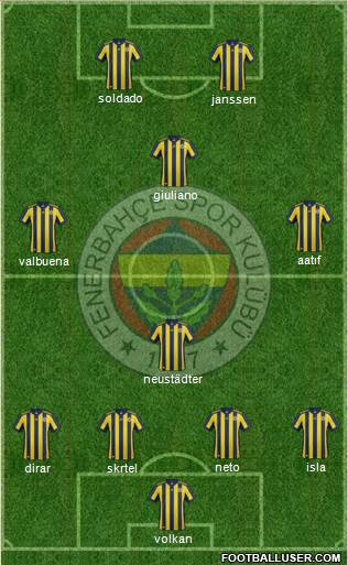 Fenerbahçe SK Formation 2017
