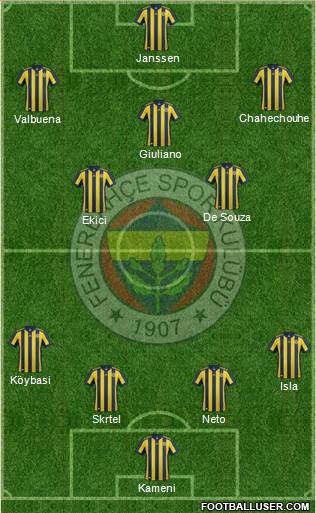 Fenerbahçe SK Formation 2017