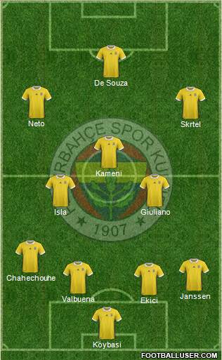 Fenerbahçe SK Formation 2017