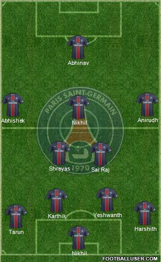 Paris Saint-Germain Formation 2017