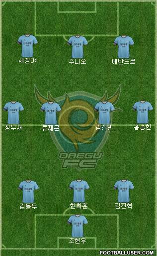 Daegu FC Formation 2017