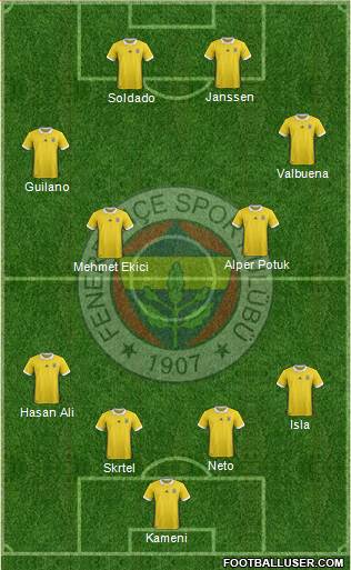 Fenerbahçe SK Formation 2017