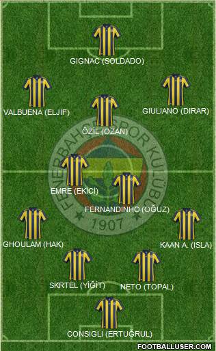 Fenerbahçe SK Formation 2017