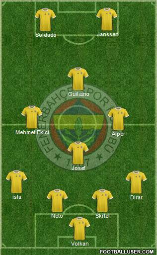Fenerbahçe SK Formation 2017