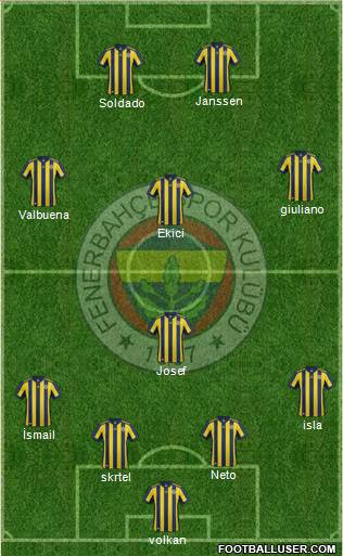 Fenerbahçe SK Formation 2017
