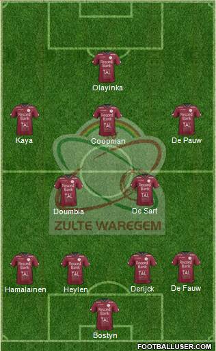 SV Zulte Waregem Formation 2017