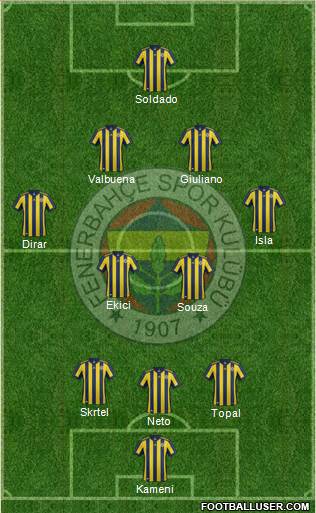 Fenerbahçe SK Formation 2017