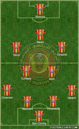 Espérance Sportive de Tunis 4-2-3-1 football formation