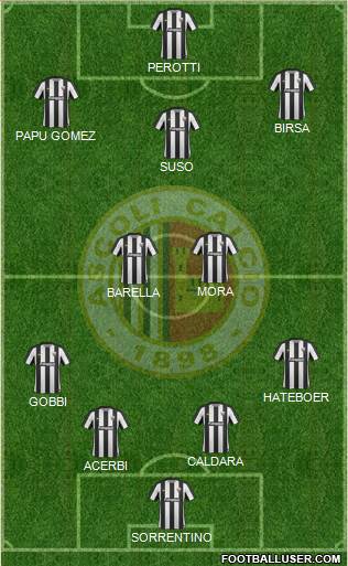 Ascoli 4-2-3-1 football formation