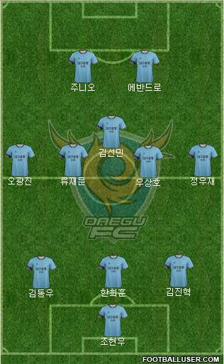 Daegu FC Formation 2017