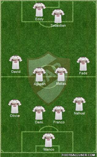 Platense football formation