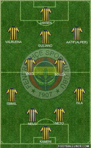 Fenerbahçe SK Formation 2017