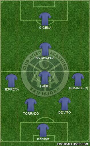 Acassuso 4-2-3-1 football formation