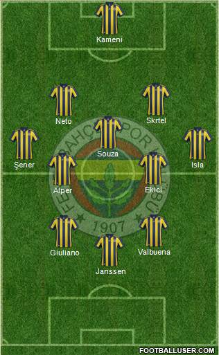 Fenerbahçe SK Formation 2017