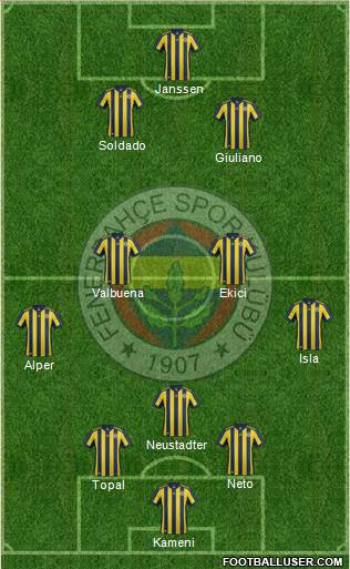 Fenerbahçe SK Formation 2017