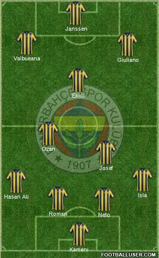 Fenerbahçe SK Formation 2017