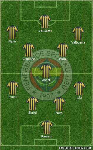 Fenerbahçe SK Formation 2017