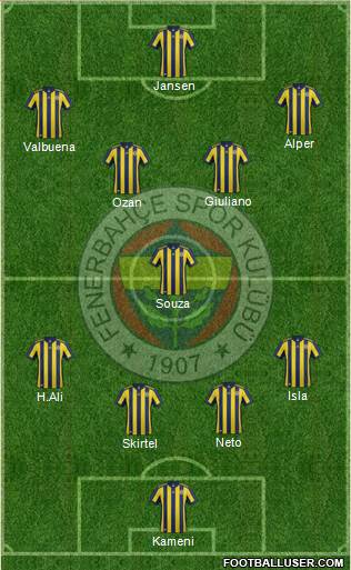 Fenerbahçe SK Formation 2017