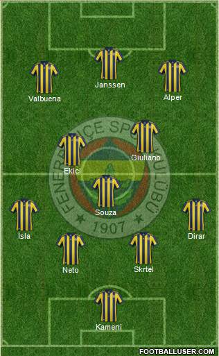 Fenerbahçe SK Formation 2017