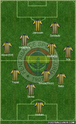 Fenerbahçe SK Formation 2017