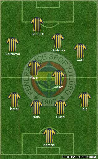 Fenerbahçe SK Formation 2017