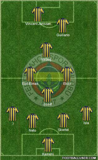 Fenerbahçe SK Formation 2017