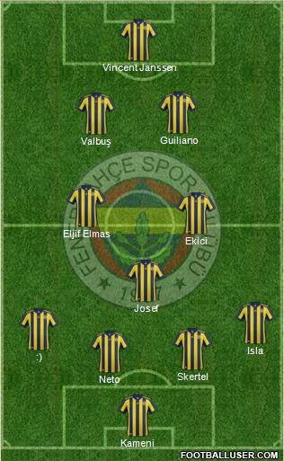Fenerbahçe SK Formation 2017