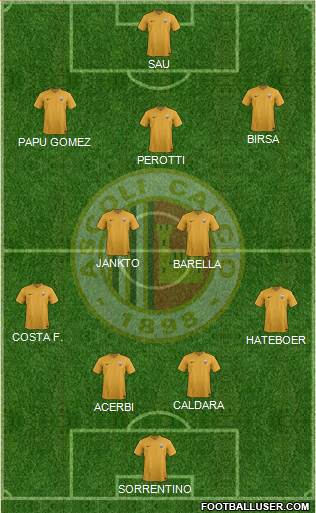 Ascoli 4-2-3-1 football formation