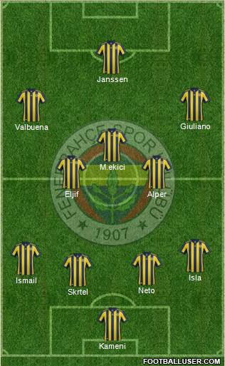 Fenerbahçe SK Formation 2017