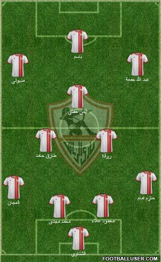 Zamalek Sporting Club 4-3-3 football formation