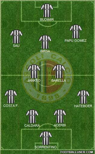 Ascoli 4-2-3-1 football formation