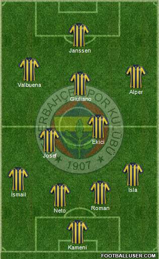 Fenerbahçe SK Formation 2017