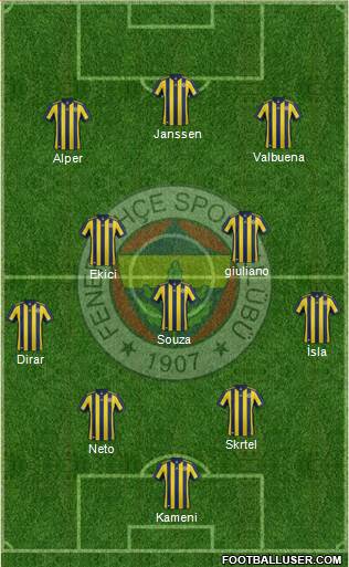 Fenerbahçe SK Formation 2017