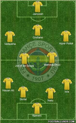 Fenerbahçe SK Formation 2017